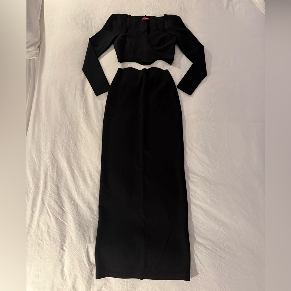 Staud Petunia Black long skirt, XS